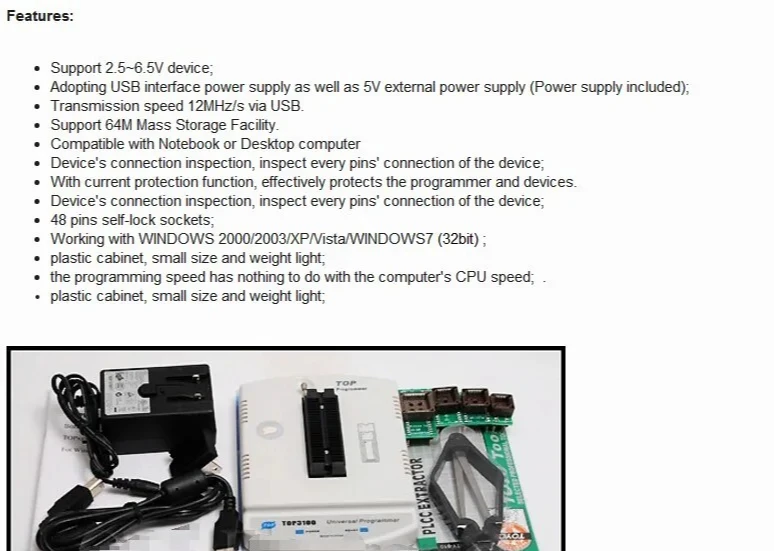 Newest TOP-3100 TOP3100 USB universal programmer