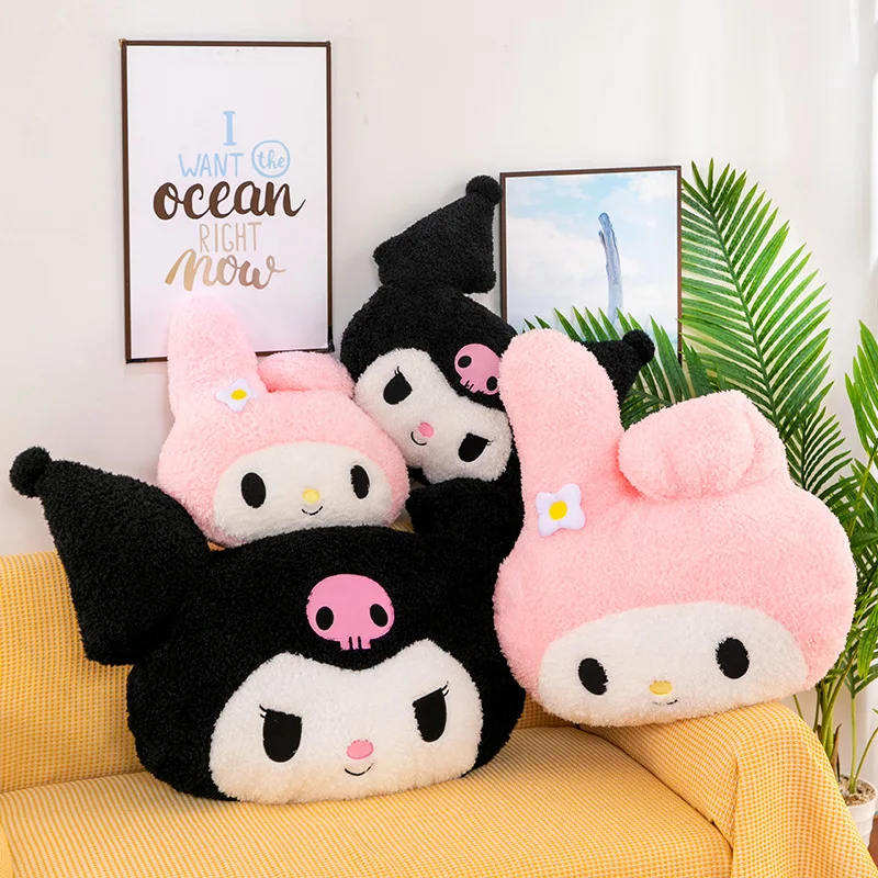 Oversized Hello Kitty Stuffed Animals Pillow Cushion Cute Cartoon Sanrio Doll Sofa My Melody Present Kuromi Kawaii Plush Toys