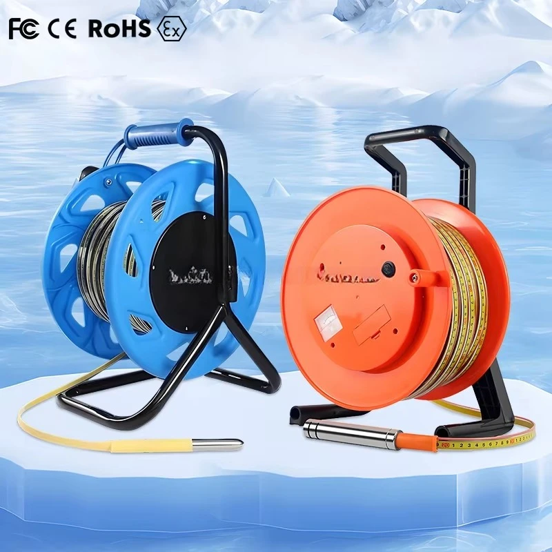 

Atex Ce Water tank Measuring Tape Reel 30-500m Deep Well Water Steel Ruler Level Sensor Meter in Borehole with Light Sound Alarm