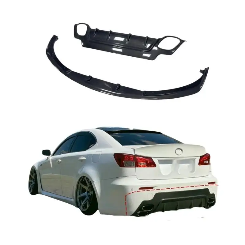 Practical Style Carbon Fiber Rear Spoiler Front Lip Bumper Rear Diffuser Body Kit Sport Universal Fit Car Guard