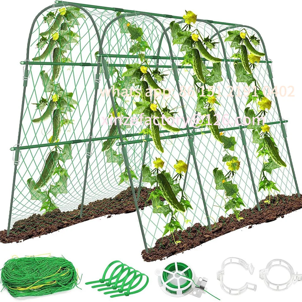 Customizable Cucumber Trellis Vegetable Plant Frame For Raised Bed U-Shape Garden Trellis For Tomatoes Grapes