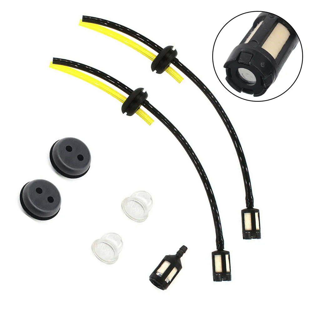 2 Set Fuel Line Hose Tubes Trimmer Cutter Fuel Line Filter Hose Pipe Tank Kit String Trimmer Accessories New