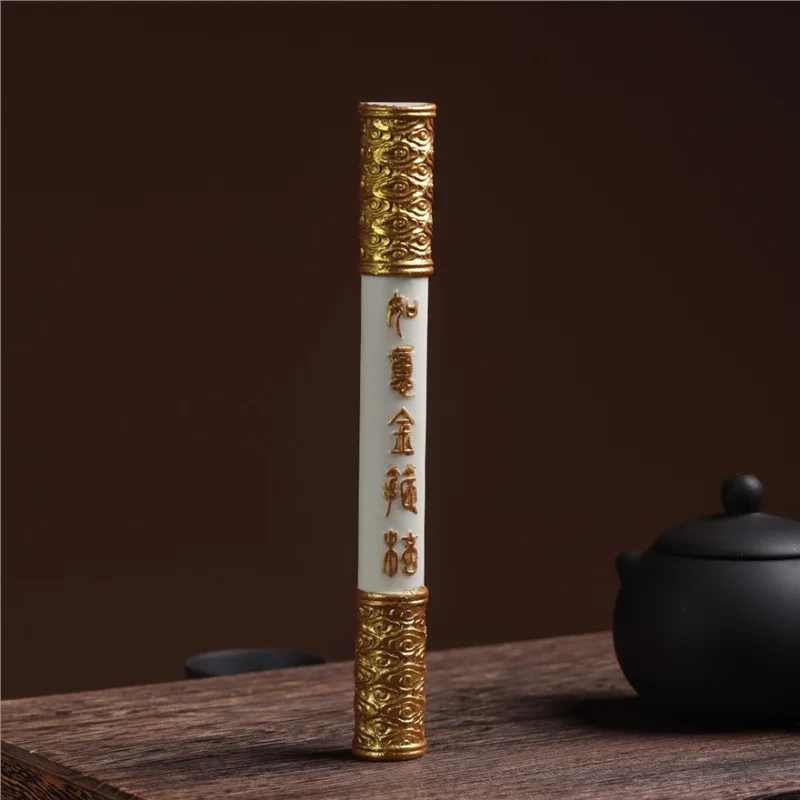 

Monkey King Myth Weapon Ruyi Gold-banded cudgel Small sculpture model Resin Artwork Home feng shui ornaments Special offer