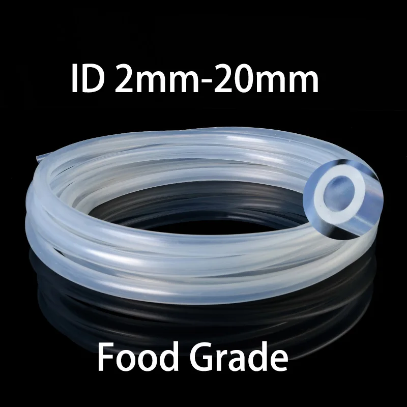 Food Grade Clear Silicone Peristaltic Pump Tube Flexible Translucent Beer Milk Hose ID 2-20mm 1M-5M Drinking Safe Silicone Pipe