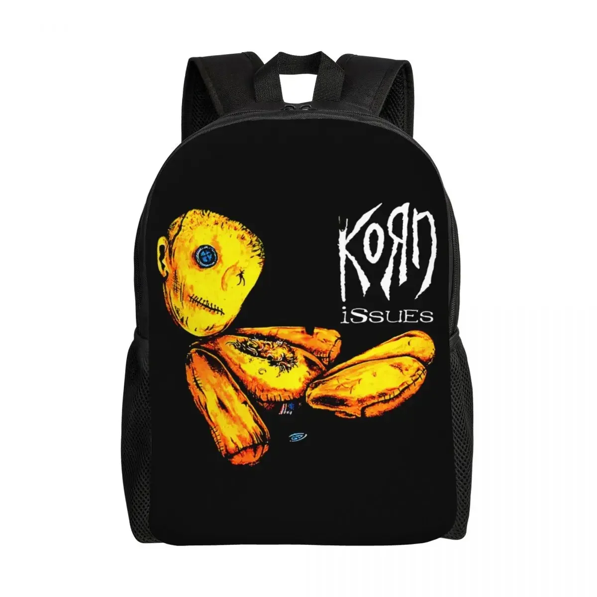 Custom Korns Heavy Metal Music Hard Rock Roll Backpack for Women Men Water Resistant College School Band Bag Printing Bookbag