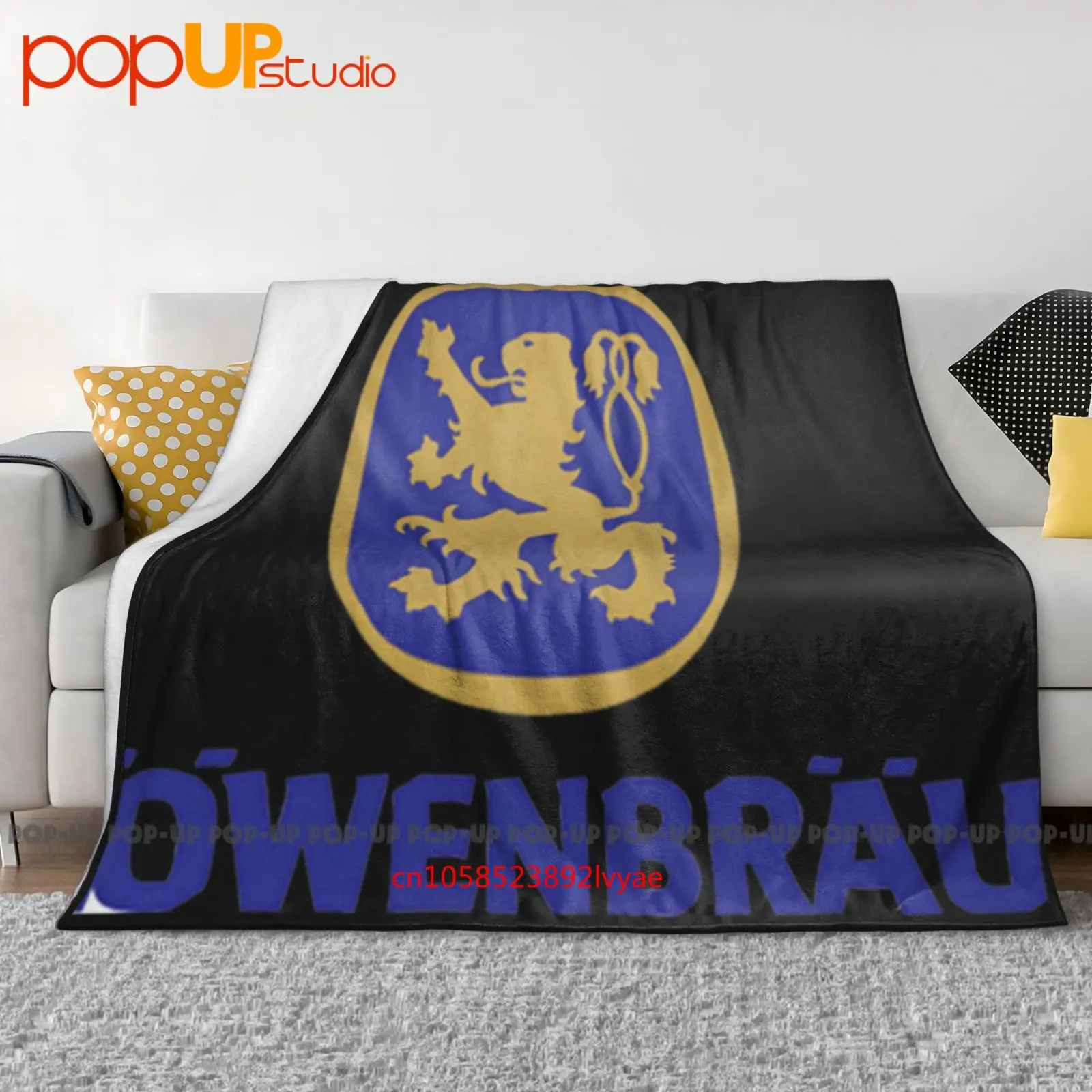 Lowenbrau cerveja alemã bar cobertor ultramacio colcha capa de sofá de inverno capas de cama