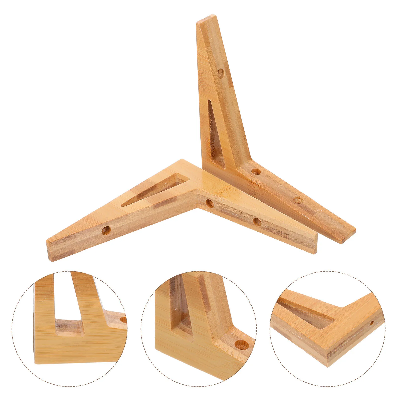 

2Pcs Wooden Shelf Brackets DIY Triangle Wall Bracket Easy Installation for Home Organization Decorative and Functional Purposes