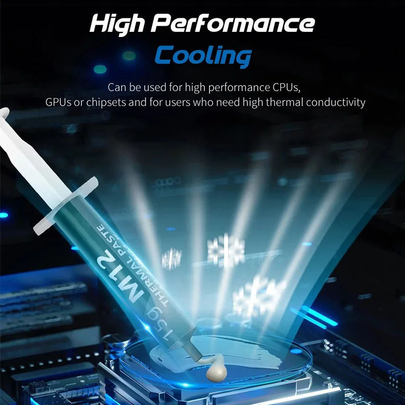 Coolcirc 12.4W/mK Thermal Grease Paste - High Performance CPU/GPU Cooling for PS5 Game PC (1/4/8/15/30g)