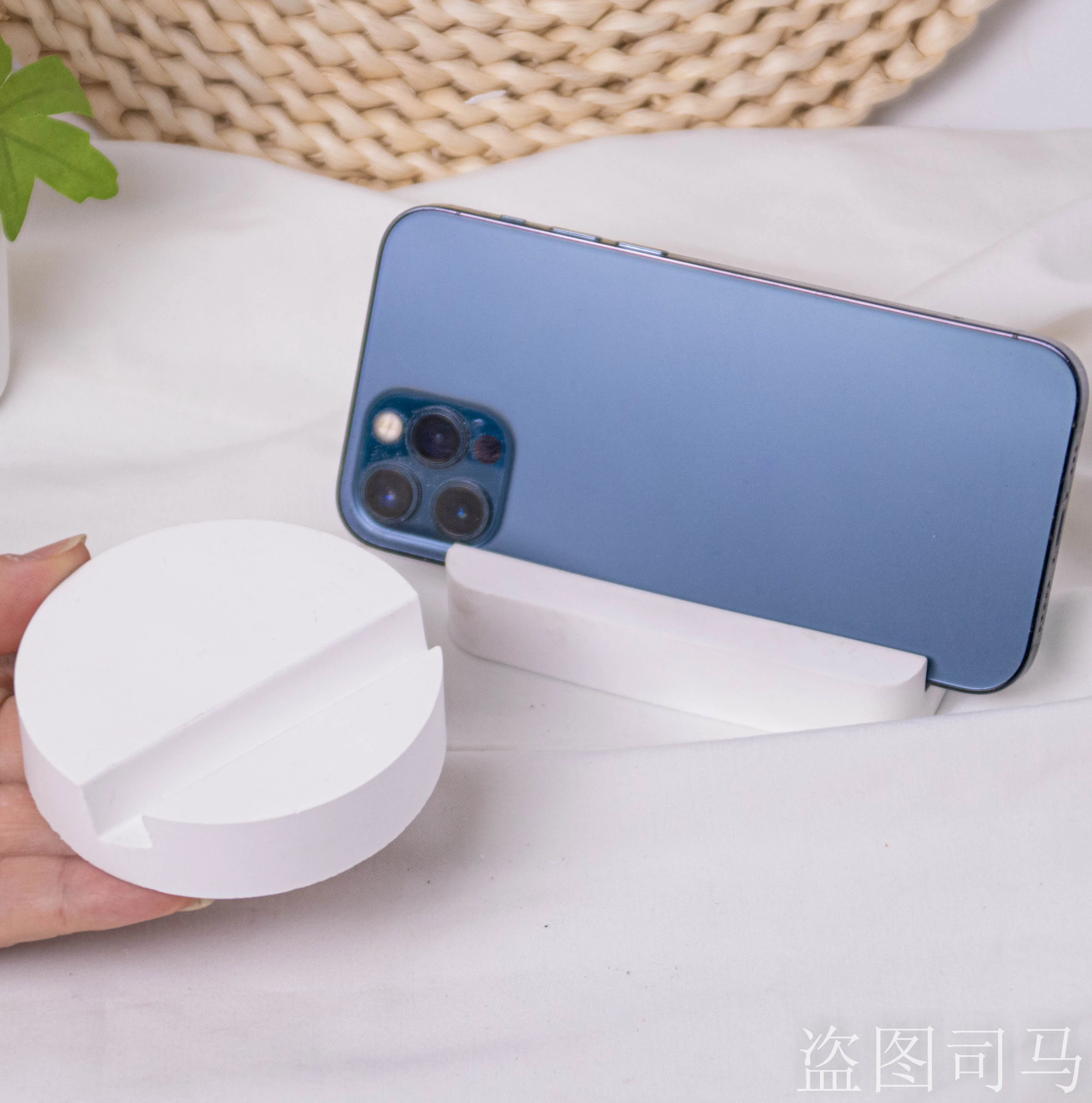DIY Resin Phone Stand Silicone Mold Cement Business Card Holder Terrazzo Cement Mold Homemade Cellphone Holder for iPhone