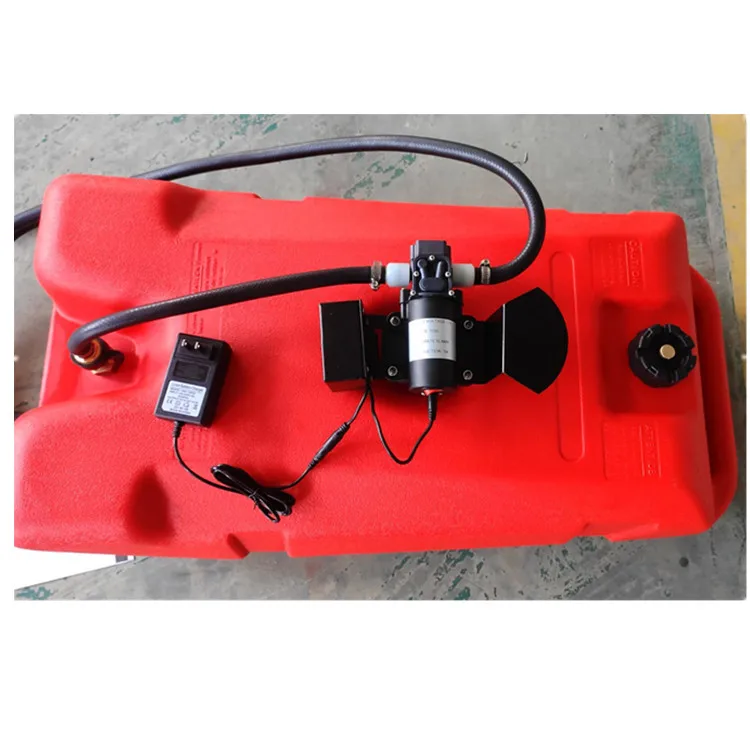 New 14 gallon plastic oil tank cart with refueling pump