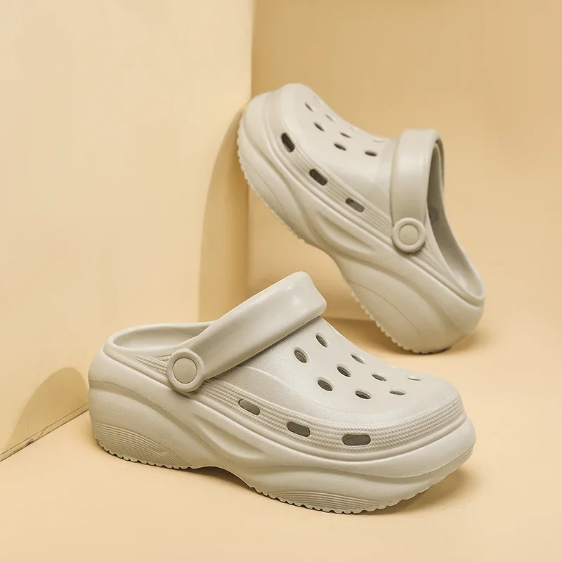 Женские летние нескользящие уличные тапочки Baotou, простые пляжные сандалии