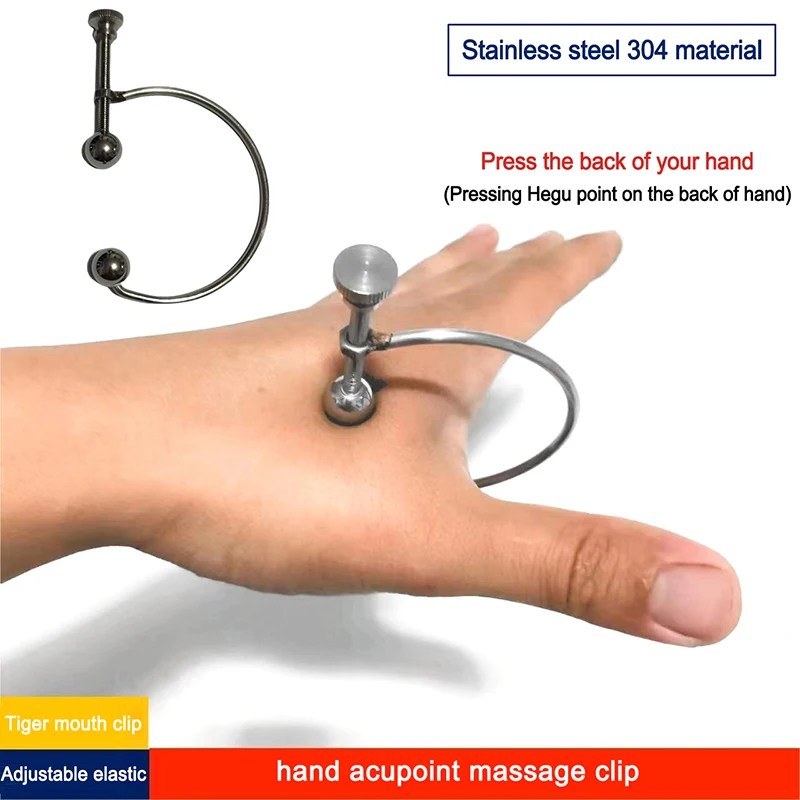Akupunkturpunkt Finger Joint Punkt Edelstahl Massage Clip Tragbare Hand Meridian Massage Clip Hand Akupunktur Punkte Massagegerät