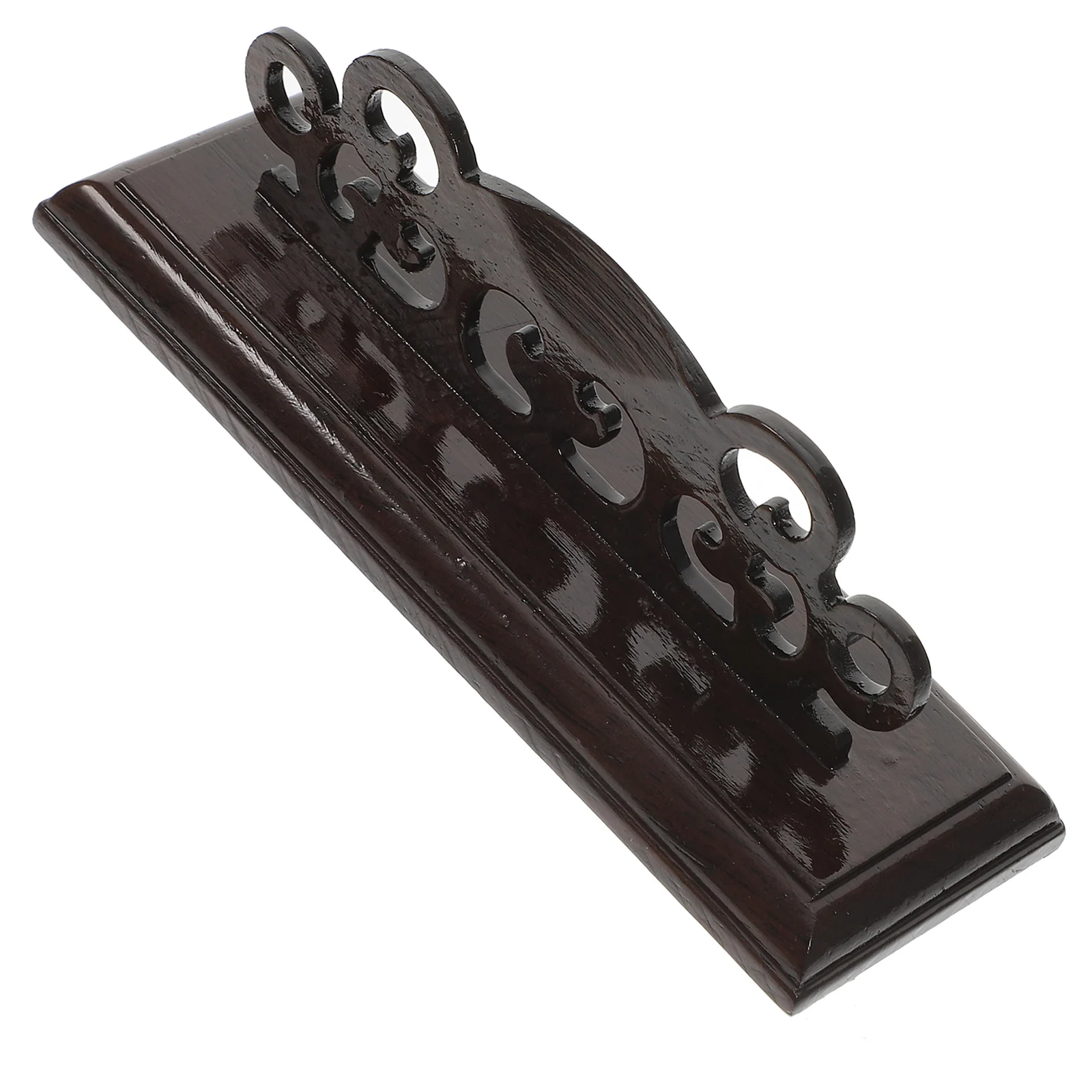 Hand Fan Solid Wood Seat Display Stand Folding Bracket Chinese Holder Black Stands for