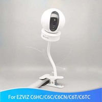 No Punching Portable Clip Mount Webcam Stand For EZVIZ Camera Monitor Camera Holder Home Flexible Twist Mounting Kit At