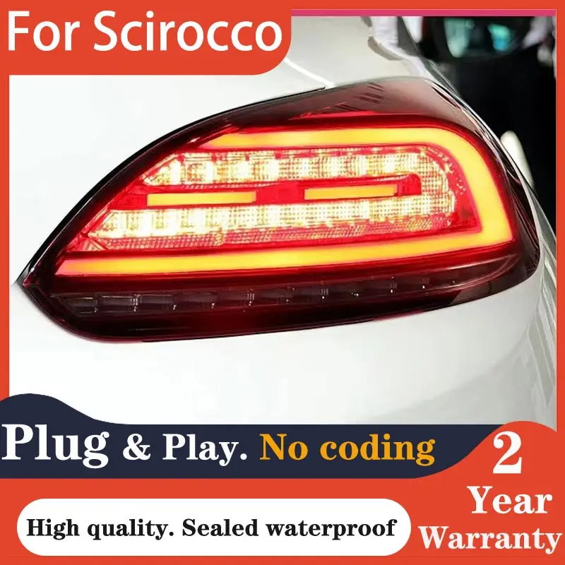 

Автомобильные фары для VW Scirocco, задний фонарь 2009-2014 Scirocco, задние фонари, обновление сигнала DRL, стоп-сигнал, задний фонарь, автомобильные аксессуары