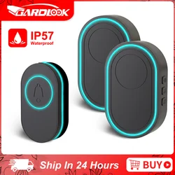 Wireless Doorbell 433MHz Waterproof Button Home Welcome Door Bell Support 39 Ringtones 5 Volume levels Barrier-free 100m Remote