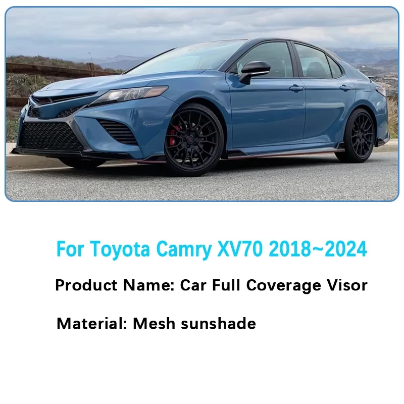 

Car Mesh Sun Shades For Toyota Camry XV70 Accessories Daihatsu Altis 2018-2024 Magnetic Sunshade Windshield Window Visors Tools