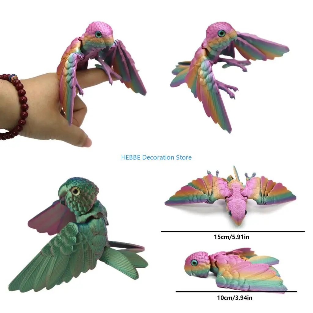 B0KC 3D Printer Animal with Flexible Articulated Joints Table Ornament Collectibles