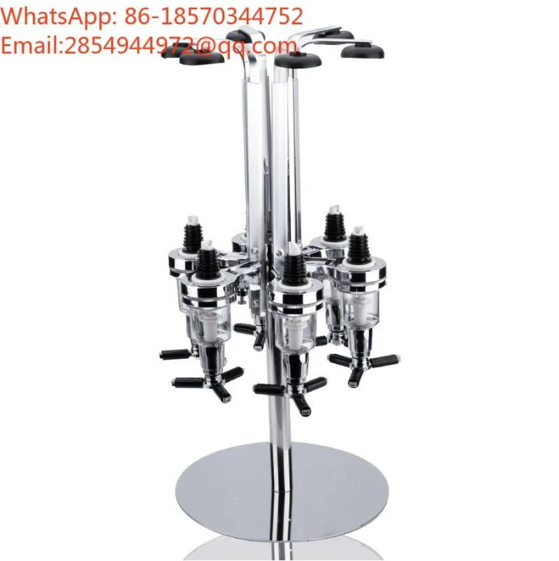 6-head Rotating Vertical Wine Rack, Featuring Innovative Design for Displaying Red Wine and Other Liquors in An Inverted Manner