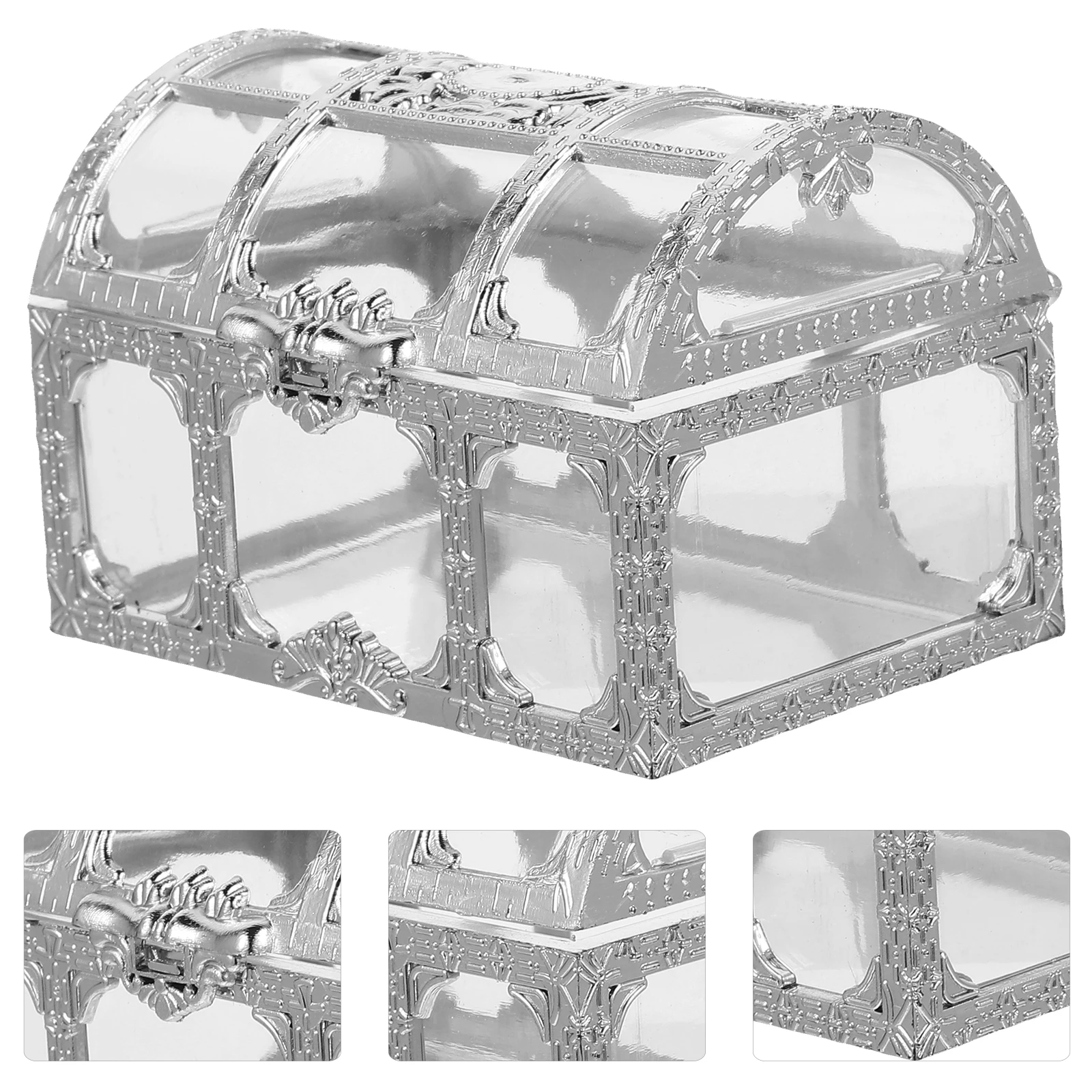 

10pcs Boxes Clear Plastic Storage Candy Container Containers Wedding Favor Gift Treat Boxes Party Decorations