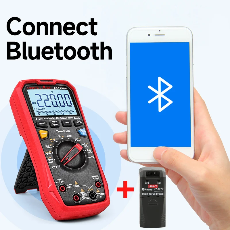 A-BF & UNI-T CS618A+ ultimeter Digital Substitute to UT61E+ True RMS 1000V Handheld Professional Auto Range 22000 Counts DC AC