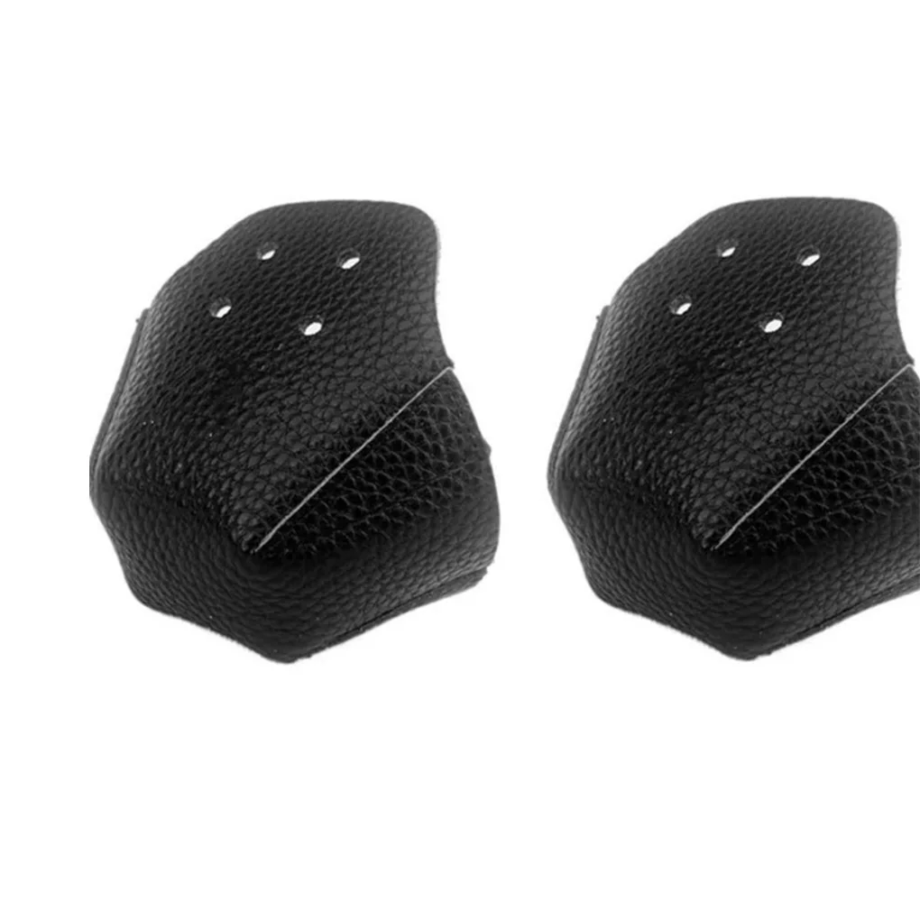 Removível Roller Skate Toe Caps, Reutilizável Toes Protector, Respirável Guarda Sapatos, Preto Skating Shoe Acessórios, 1 Par