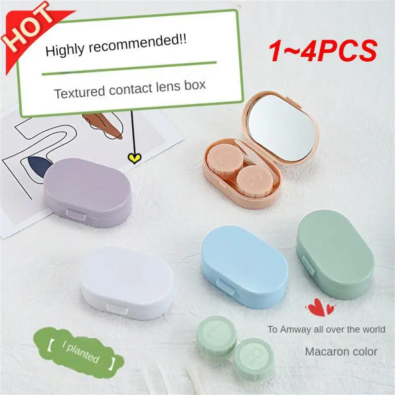 1~4PCS Beauty Pupil Box Lightweight Mini Leak-proof Pvc Dual-joint Storage Box Beautiful Pupil Box Sealed Delicate Multicolored