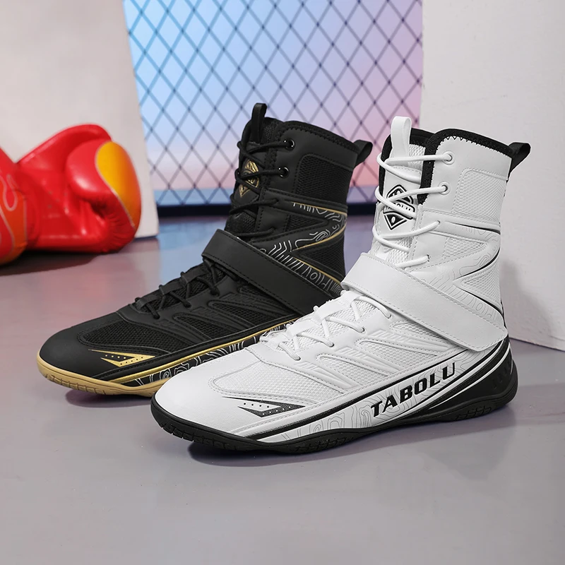 

Classic Brand Comfortable Anti Slip Wrestling Boots Top Quality Wearable Boxing Sport Shoe Competition Sport Fighting Gym Shoe