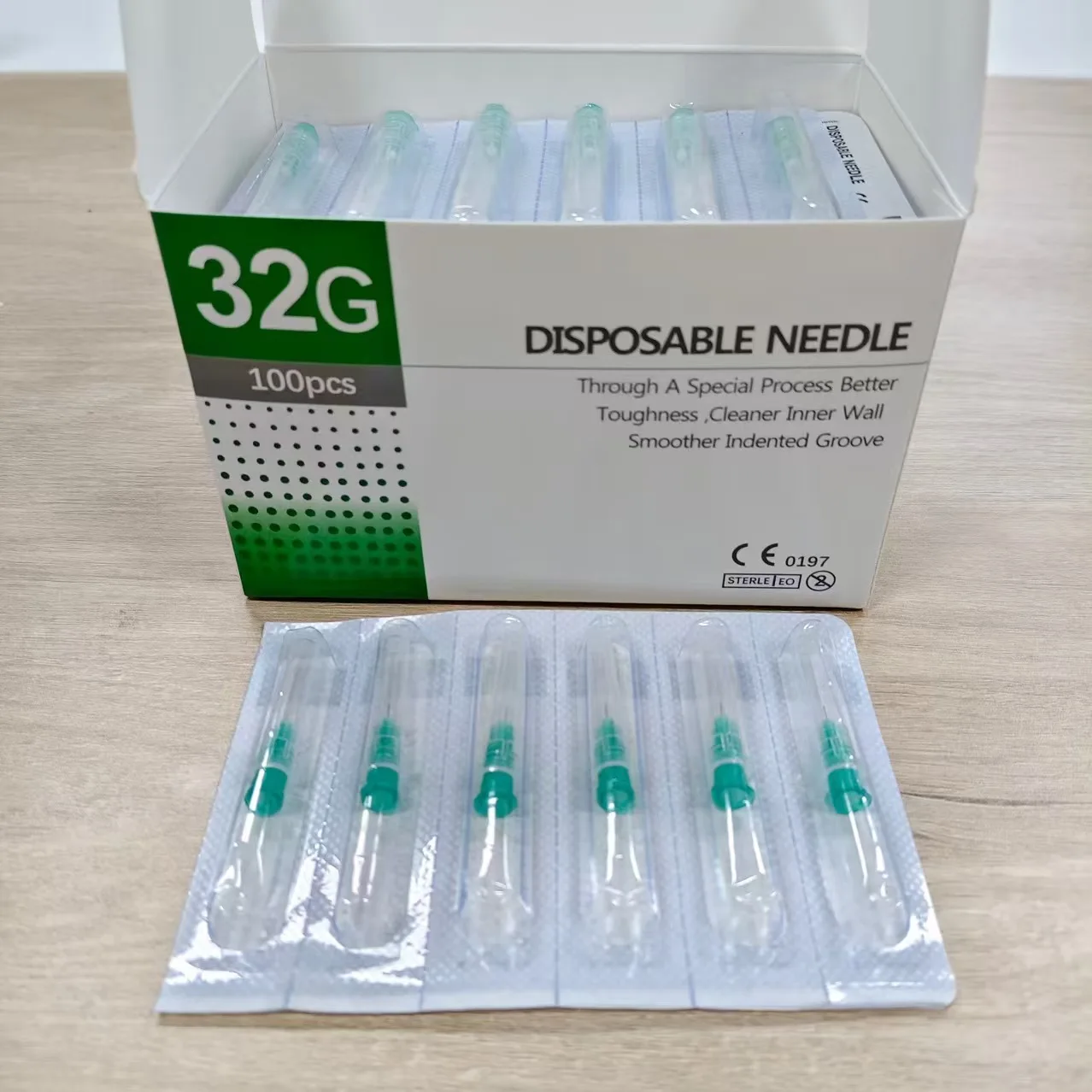 34G Teeth Disposable Needles Eyelid Tool Parts Painless Small Irrigator Superfine Beauty Meso Needles