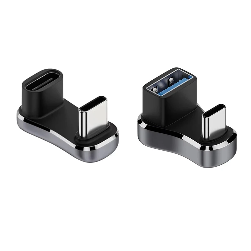 180 Degree Angle USB C Adapter USB-C PD Charging Tablet USB C U Shape Converter For Steam Deck Accessories
