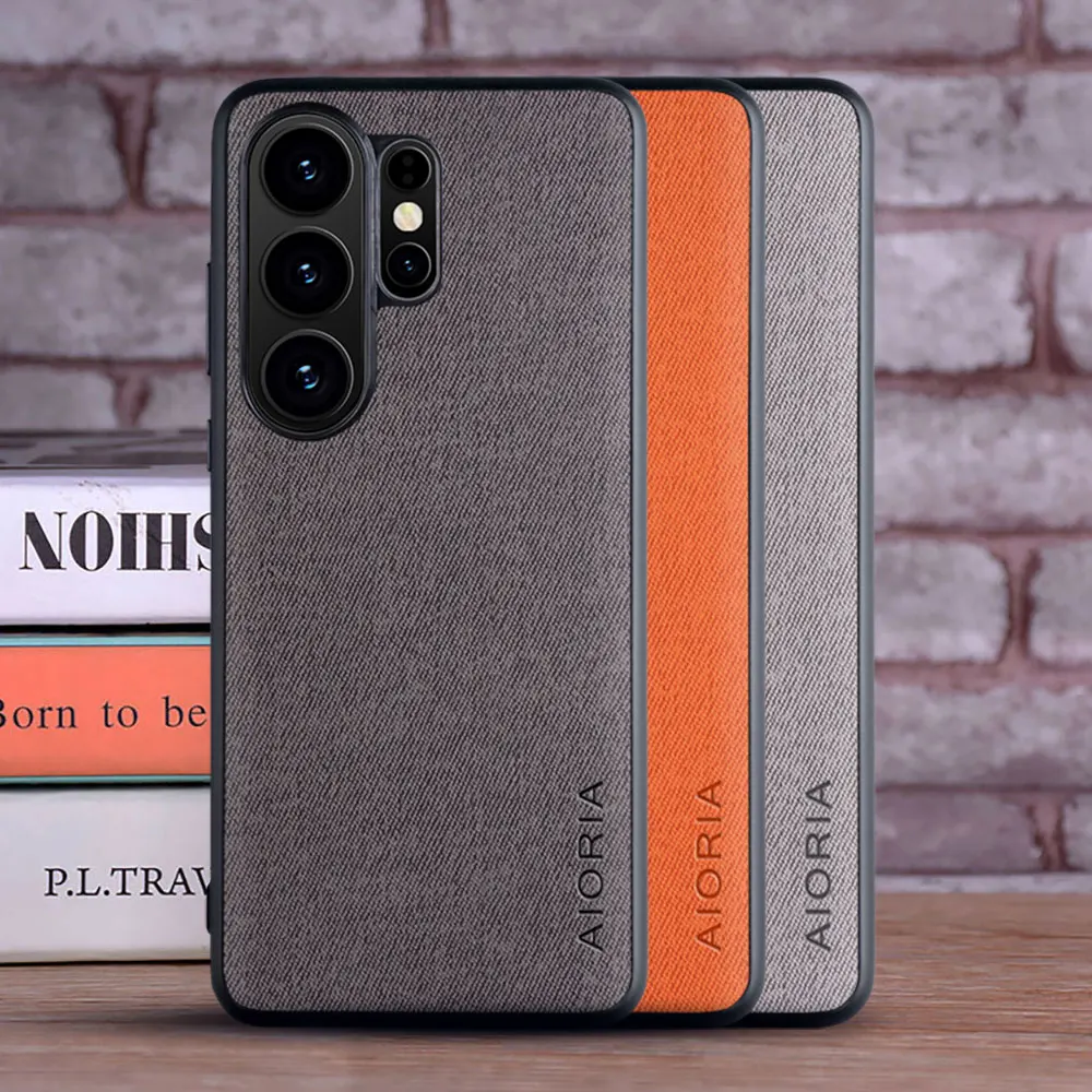 Case for Samsung Galaxy S26 Ultra Textile Leather Fashion Soft TPU Hard PC 3 in1 material for Galaxy S26 Ultra Case Coqua funda