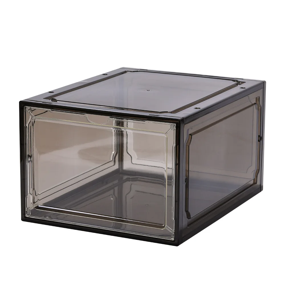 Caja de zapatos de acrílico transparente, montaje de pared de zapatos de alta calidad, gabinete de almacenamiento de plástico duro, muebles su