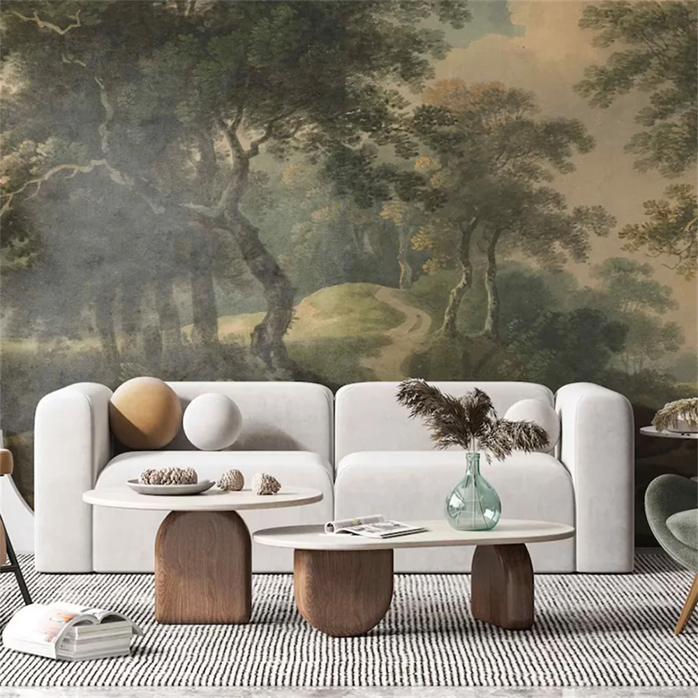 Custom papel pintado Forest photo wallpaper for living room background Stickers wall paper papel de parede 3d Home Decoration