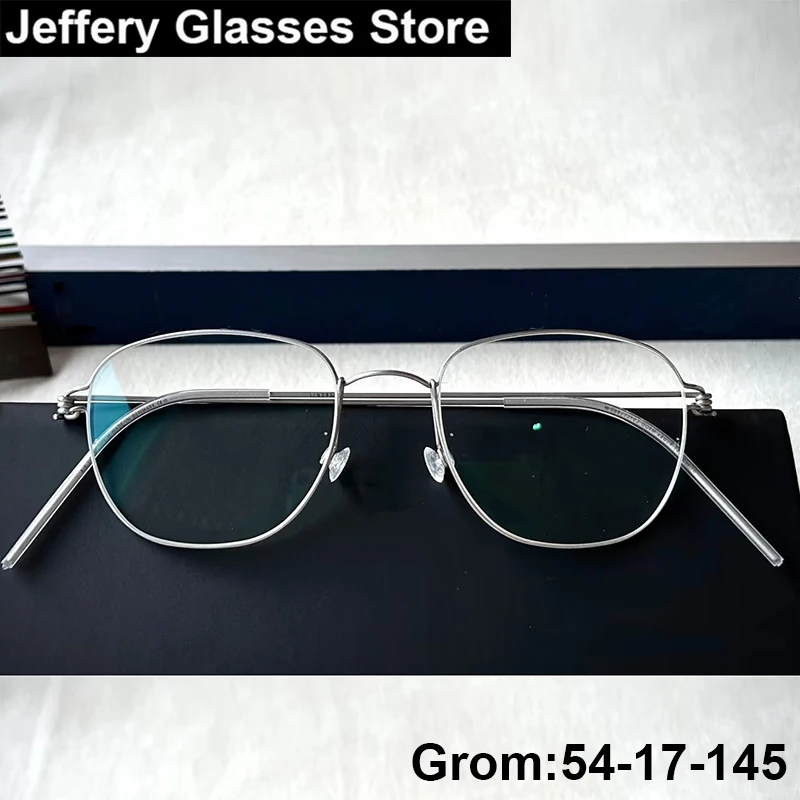 

Дания Мужские многоугольные очки в оправе Квадратные воздушные титановые безвинтовые сверхлегкие очки Модные очки для чтения Очки