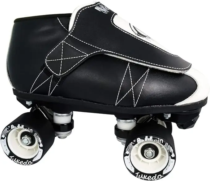 Junior Tuxedo Jam Skates - Indoor Unisex Roller Skates for Tricks, Jam and Speed Skating