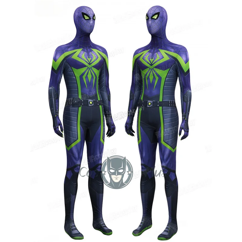 الرجل العنكبوت مايلز موراليس الأرجواني الظل سلالة تأثيري حلي موحدة هالوين كرنفال حفلة عيد الميلاد لعب دور الملابس