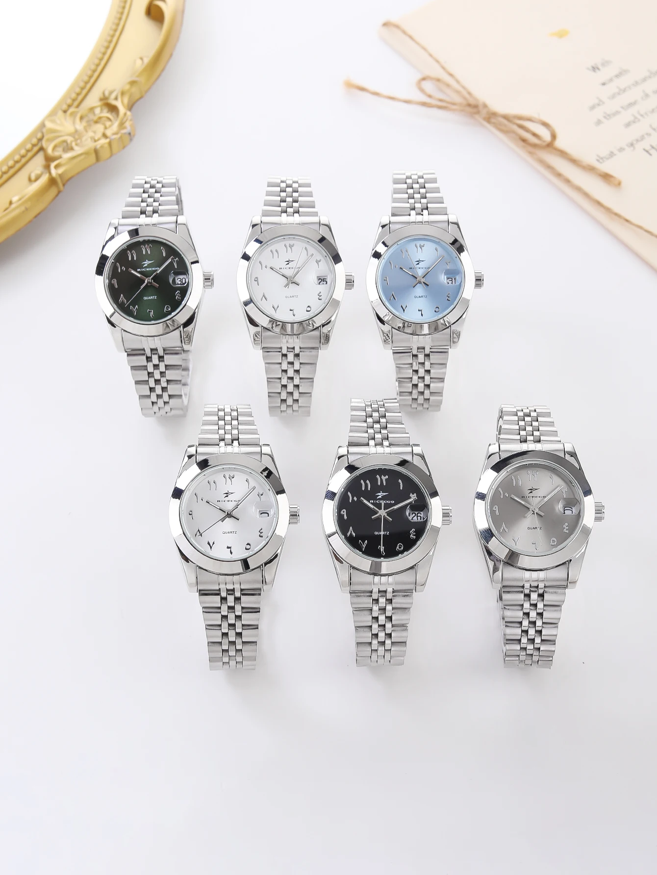 Simple Women's Watches Luxury Elegant Casual Style Quartz Movement Ladies Wristwatch Stainless Steel Bracelet Belt Watch