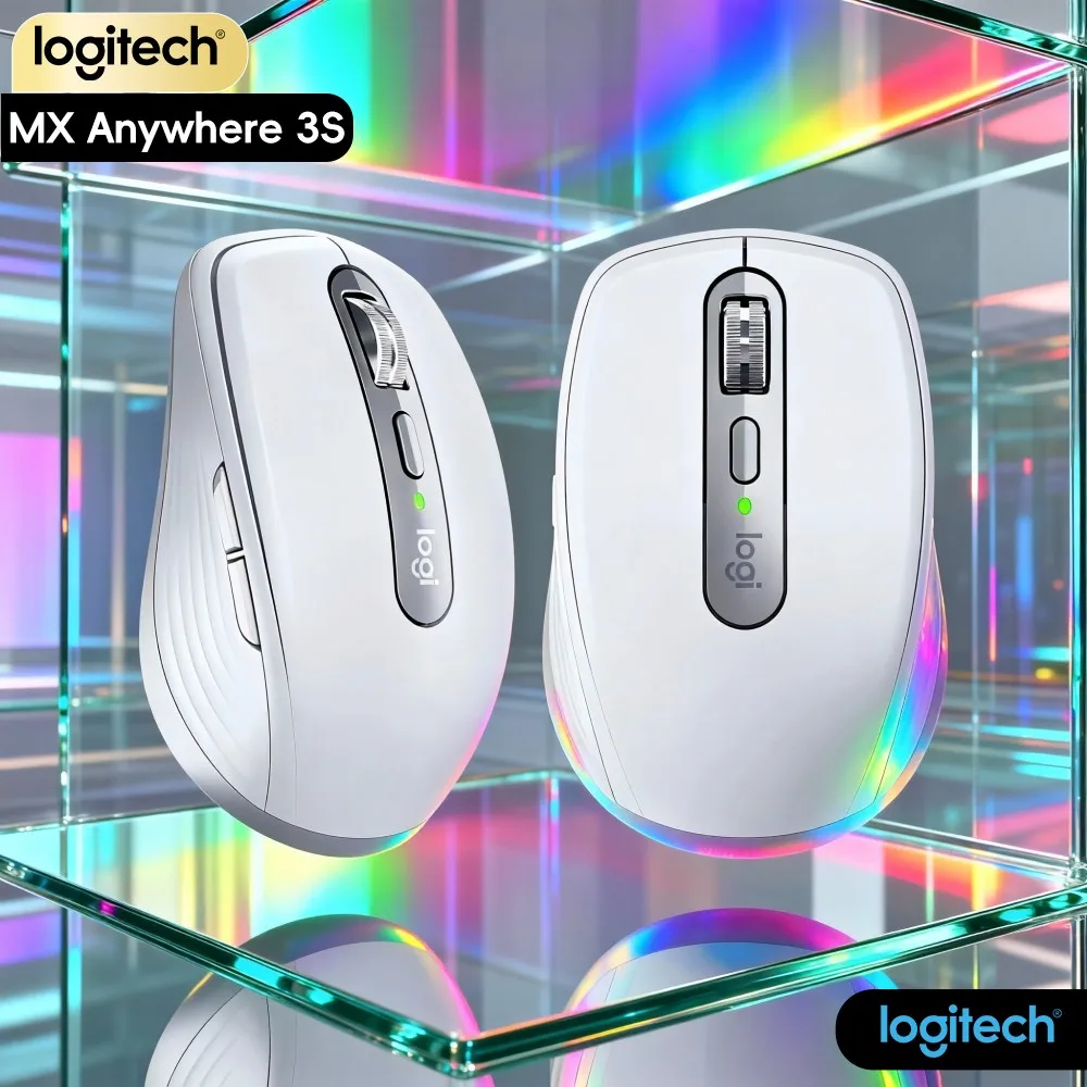 Precision Logitech MX Anywhere 3S - 8K DPI, Magspeed Scroll, Silent Click, Travel-Friendly Build For Business Trip