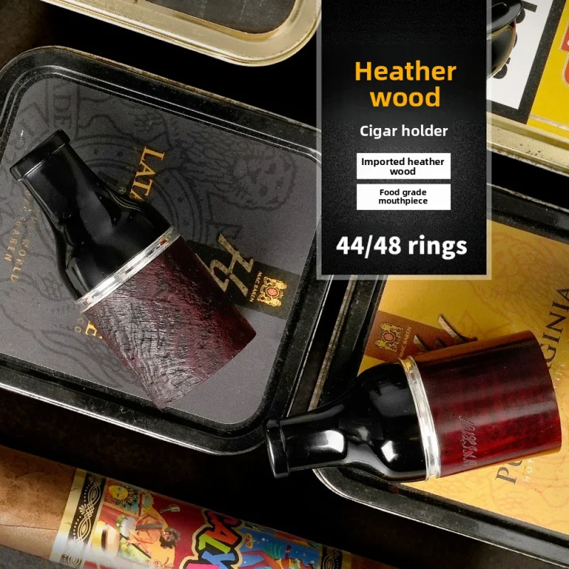 

Men Cigar Holder Mouthpiece Natural Briarwood Filter with Italian Craftsmanship