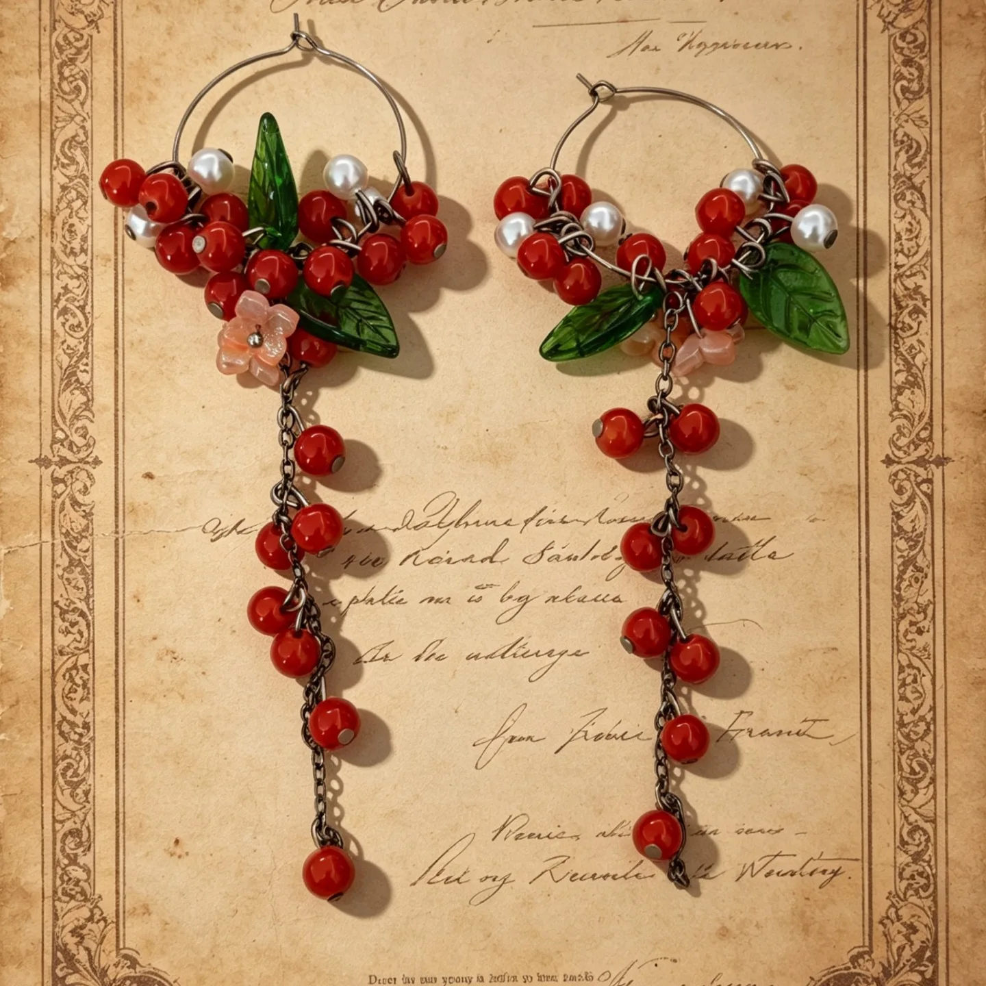 Medieval style crystal grape garnet fringe retro court high-end sense niche design wind chime earrings women's earrings