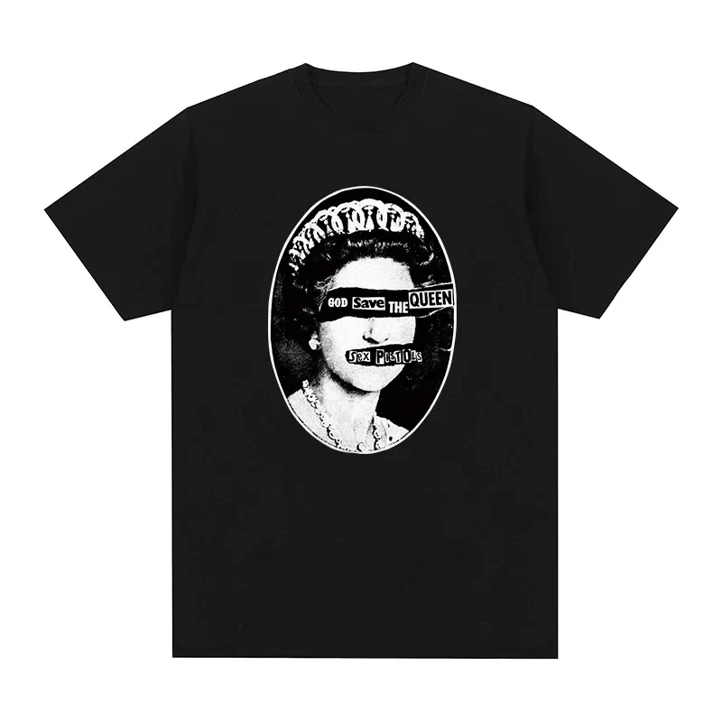 Camiseta God Save The Queen Sex Pistols, camiseta de algodón para hombre, nueva camiseta con cuello redondo, camiseta de algodón puro, camiseta Neutral