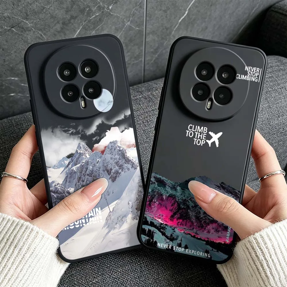 

Luxury Sunset Mountain Phone Case For Honor X6a X6b X6 X8a X7b X7d X7 X7C X60i X60 X50 X9d X9c X8c X8b X9b X9 5G Black