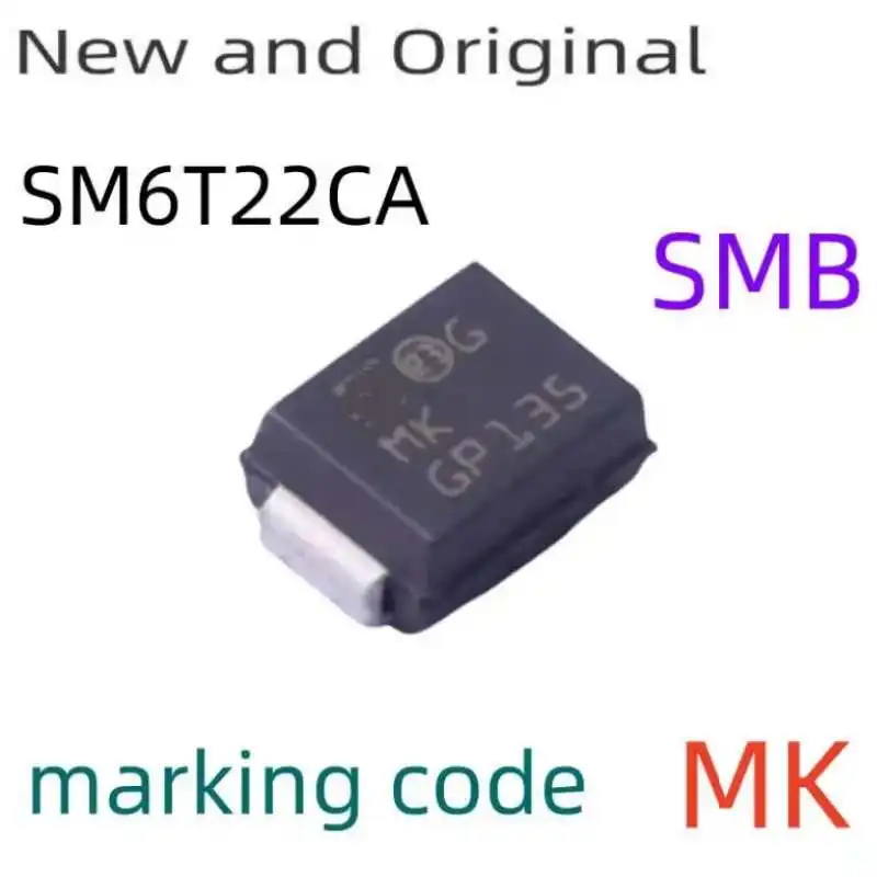 SM6T22CA SMB 22V TRANSILTM marking code MK