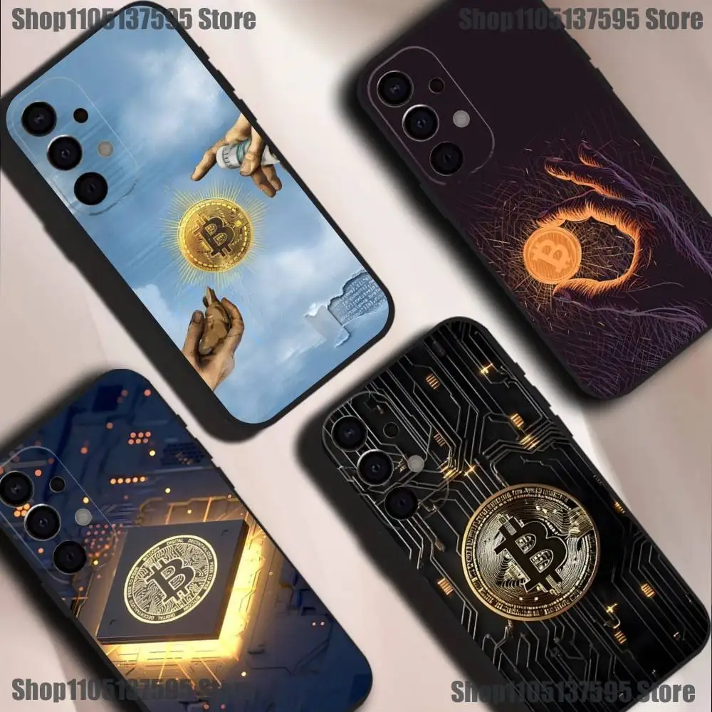 

Bitcoin Digital Currency Phone Case For Samsung S25,S24,S21,S22,S23,S30,Ultra,S20,Plus,Fe,Lite,5G Black Cover