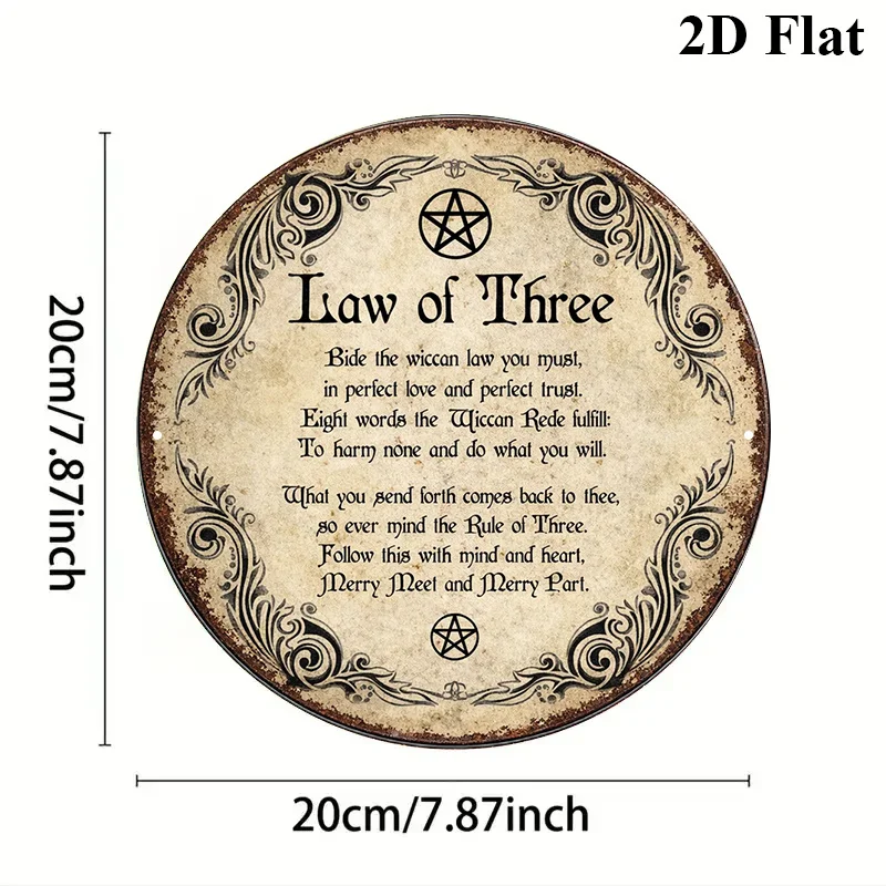 CIFBUY Vintage Wicca Triple Goddess Aluminum Wall Art Waterproof Durable Rustproof Metal Sign For Home Room Decor view 5
