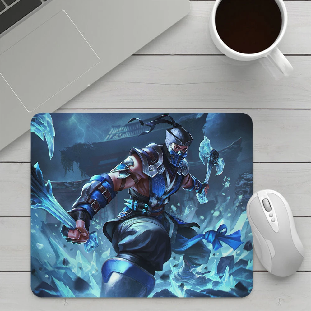 Mortal Kombat Small Gaming Mouse Pad Computer Mousepad PC Gamer Mouse Mat Laptop Office Mausepad Silicone Keyboard Mat Desk Pad