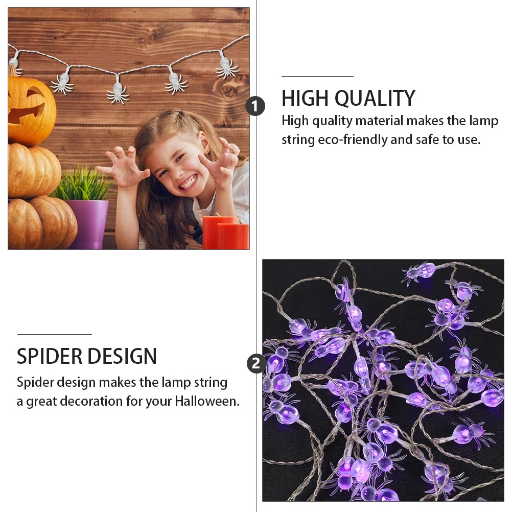 3 Meter 30LED Halloween Spider LED String Light Decorative Lamp String for Outdoor Garden Holiday Party Halloween Lights