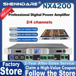 SenMicre NX42000 Professional Digital Power Amplifier 4x2000W 8OHM 4CH Class D Subwoofer Amplifier DJ Line Array Speaker Preamp