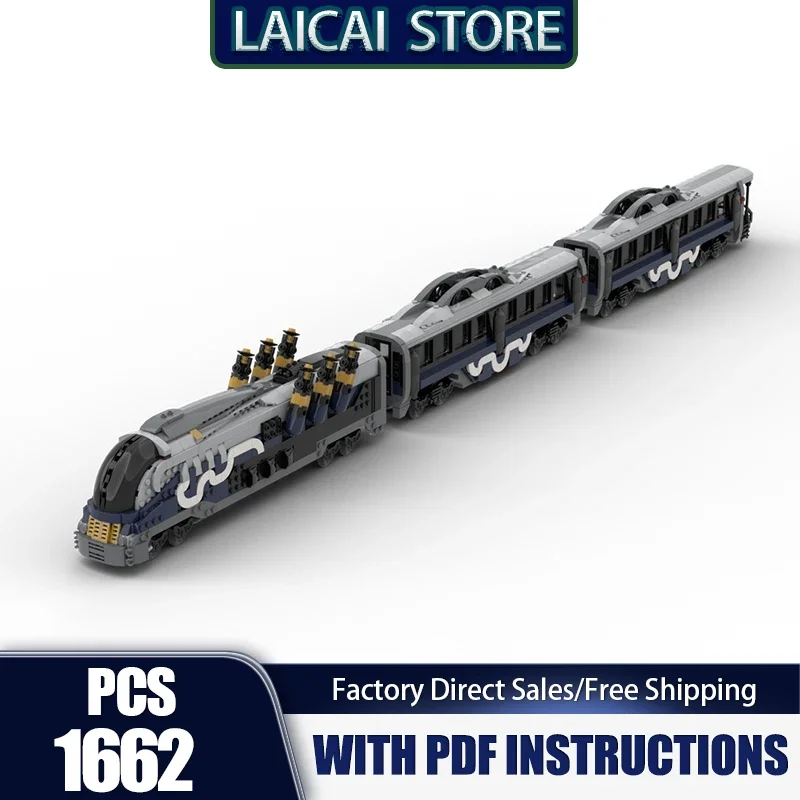Moc Building Blocks FFVIII Treno Intercontinentale Locomotiva Modello Tecnologia Ferrovia Modulare Regalo Costruzione di Montaggio Giocattoli