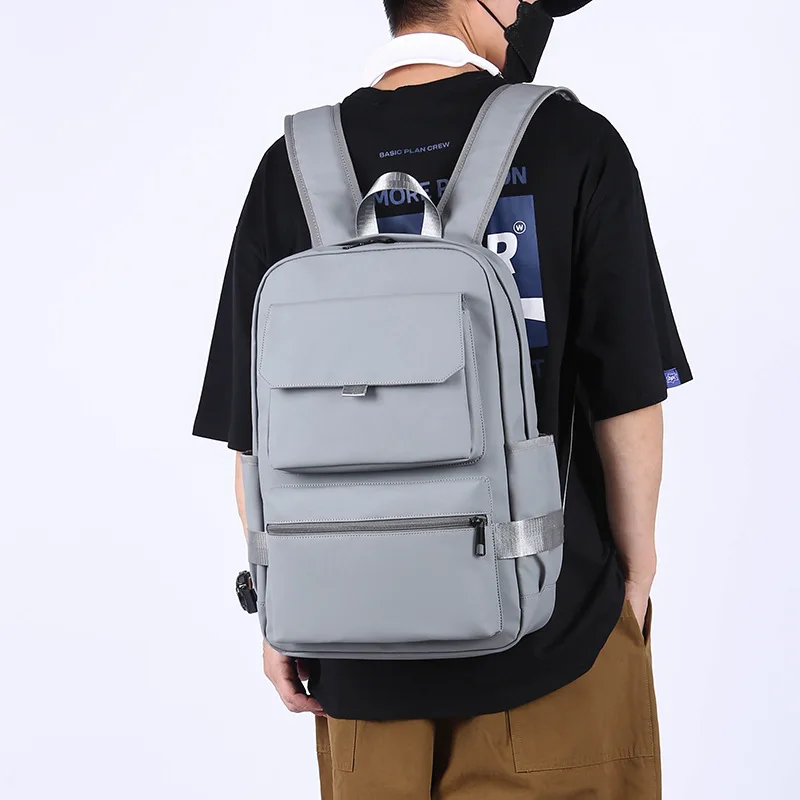 Europe and the United States, the new large-capacity leisure computer backpack pull rod travel backpack trend student bag.